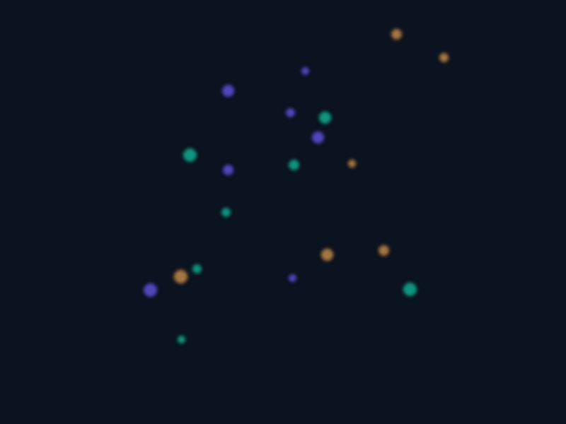 Glowing particles