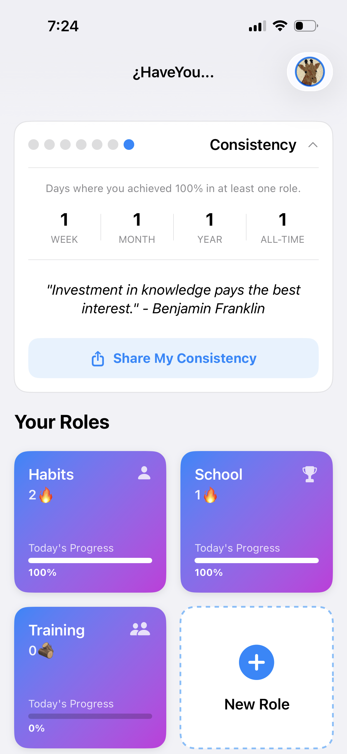 Long-term Consistency Statistics