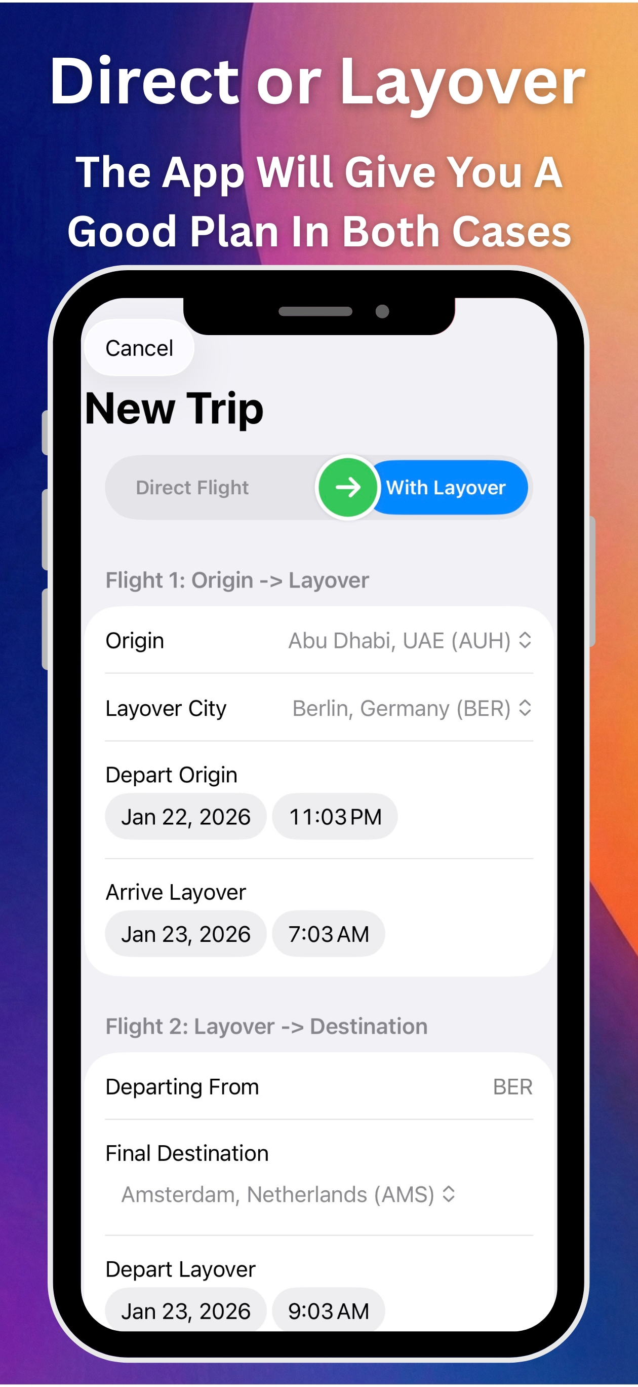Jet lag app - Circadian rhythm travel - Beat jet lag - Flight sleep schedule